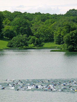 Open water swimming at Blenheim Triathlon